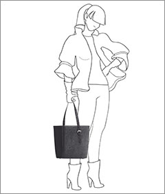 Увеличить сумку из натуральной кожи ALSWA арт 798 (рост девушки 170см)
