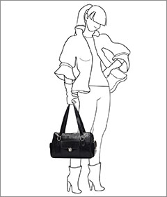 Увеличить сумку кожаную женскую ALSWA арт 7381 (рост девушки 170см)