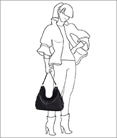 Увеличить сумку кожаную женскую ALSWA арт 670S (рост девушки 170см)