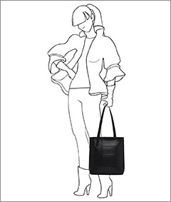 Увеличить сумку кожаную женскую ALSWA арт 740 (рост девушки 170см)