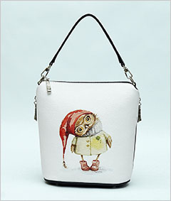 Кожаная сумочка с совушкой арт. 780C
